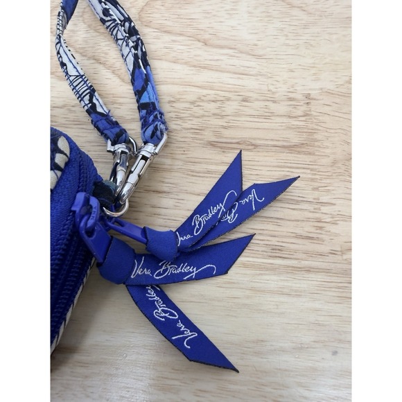 VERA BRADLEY BLUE BAYOU Double Zip- 2in1 Wallet Detachable Strap Crossbody #63 - Picture 6 of 9